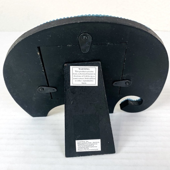 Cost Plus Turquoise Beaded Elephant Picture Frame - Picture 4 of 5